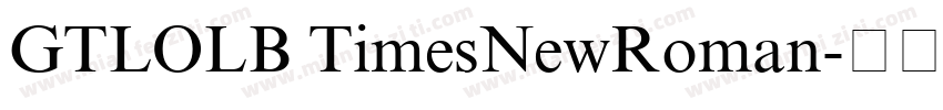 GTLOLB TimesNewRoman字体转换
